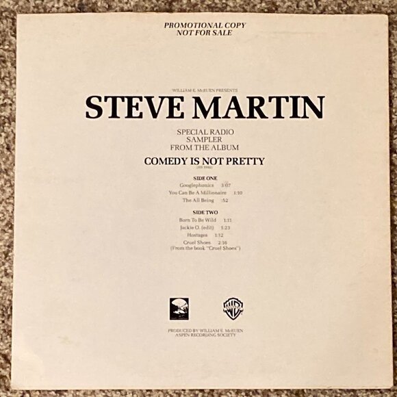 Vintage 1979 Steve Martin Comedy Is Not Pretty Radio Sampler Promo Album - Picture 1 of 5